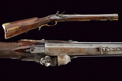 Rosa, Carabina corta a pietra focaia, Austria, primo quarto del XIX secolo