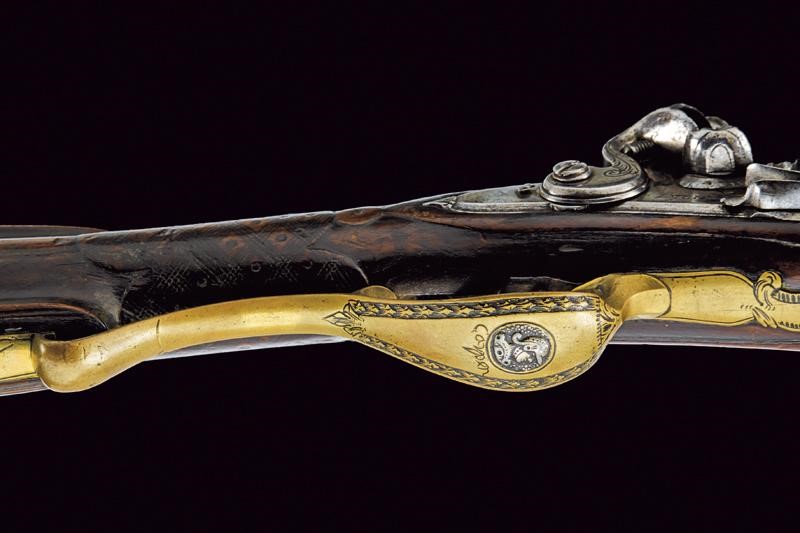 Fucile a pietra focaia da caccia, firmato L. Zugno, Brescia, fine XVIII secolo