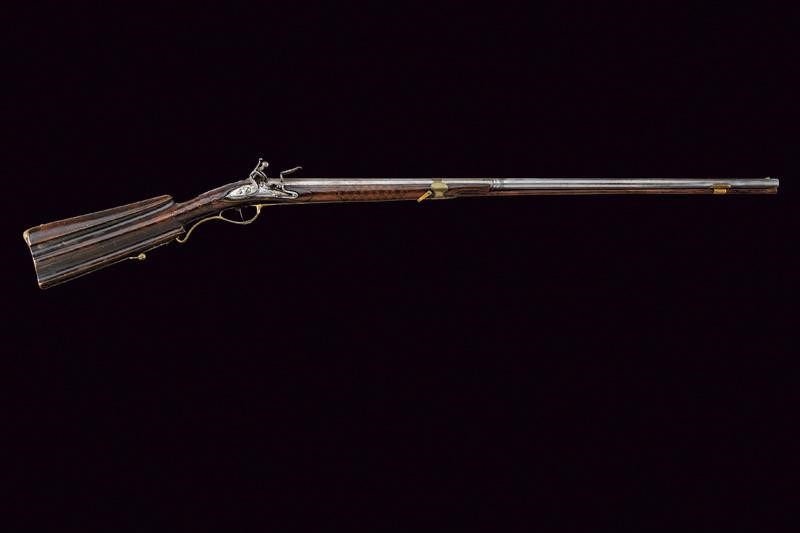 Fucile a pietra focaia da caccia, firmato L. Zugno, Brescia, fine XVIII secolo