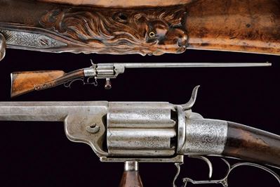 T. Lhoist, Fucile revolver a luminello, Belgio, 1850/60