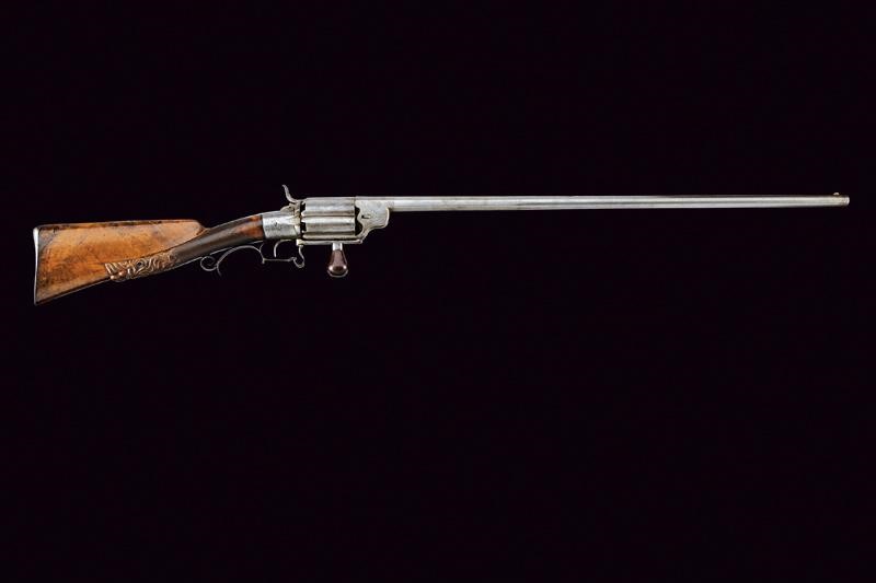 T. Lhoist, Fucile revolver a luminello, Belgio, 1850/60