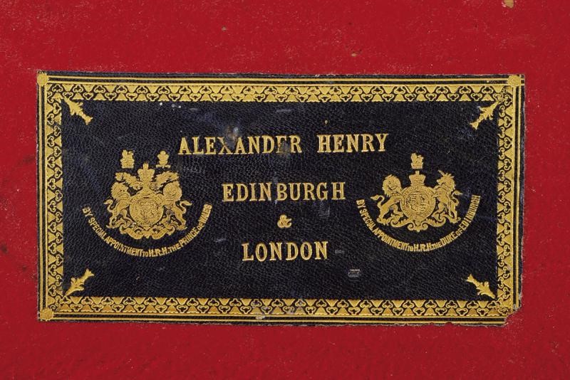 Alexander Henry, Rara doppietta rigata in cassetta con accessori, Regno Unito, circa 1880
