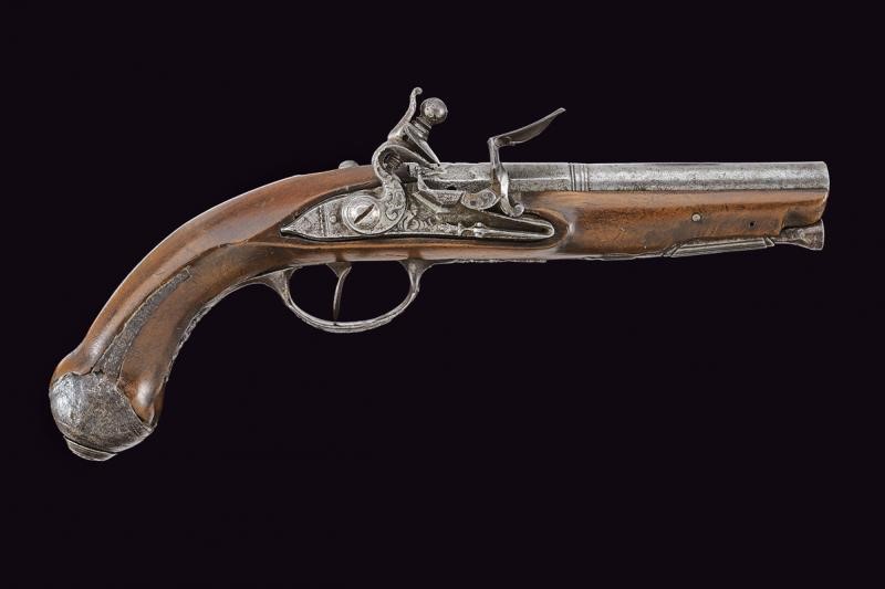 Pistola a pietra focaia, Francia, XVIII Secolo