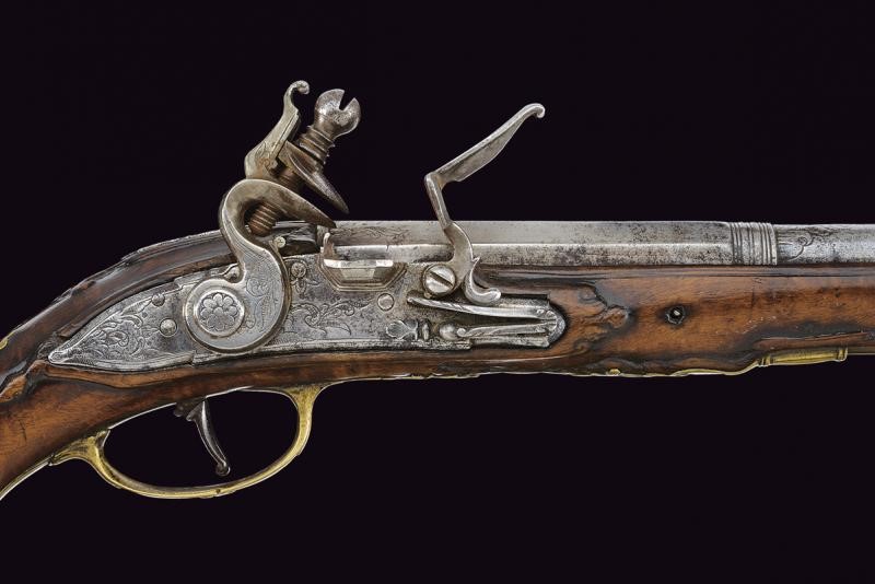 Pistola a pietra focaia, Italia, Seconda metà del XVIII secolo