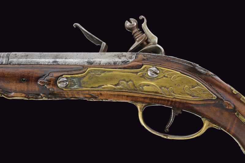 Pistola a pietra focaia, Italia, Seconda metà del XVIII secolo