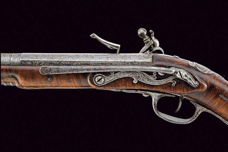Pistola a pietra focaia, Italia settentrionale, XVII secolo