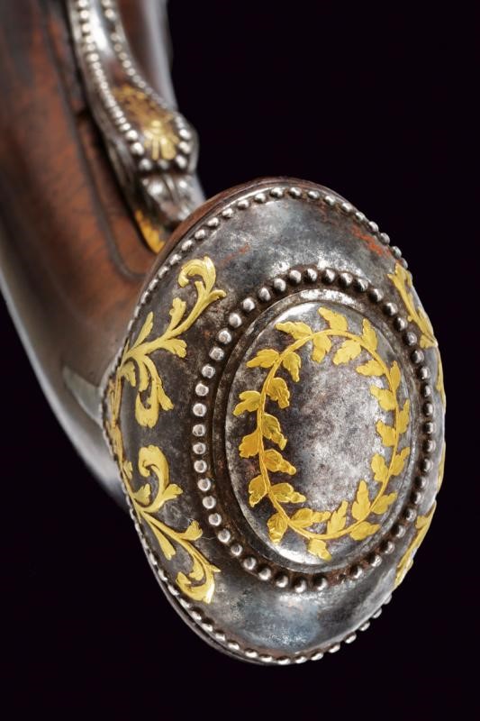 Pistola a pietra focaia, Tula, XIX secolo, appartenuta al Generale Mikhail Krechetnikov