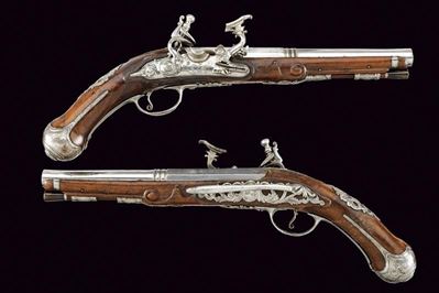 Pistole alla fiorentina, seconda metà del XVIII secolo, tecnica toscana