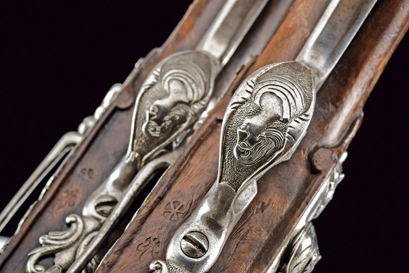 Pistole alla fiorentina, seconda metà del XVIII secolo, tecnica toscana
