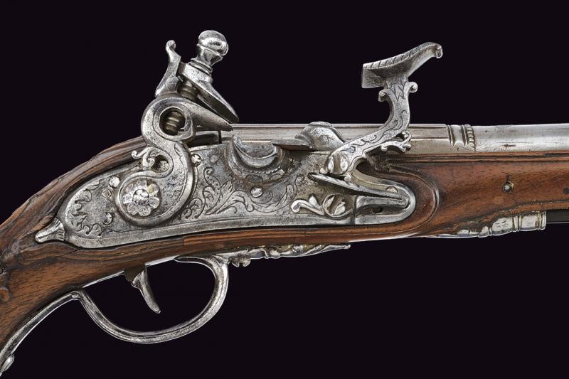 Pistola a pietra focaia da viaggio, Area Tosco-Emiliana, XVIII Secolo