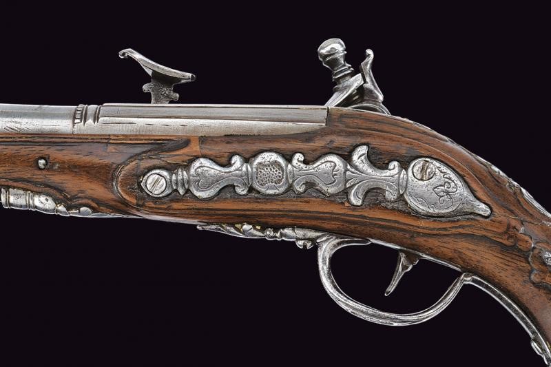 Pistola a pietra focaia da viaggio, Area Tosco-Emiliana, XVIII Secolo