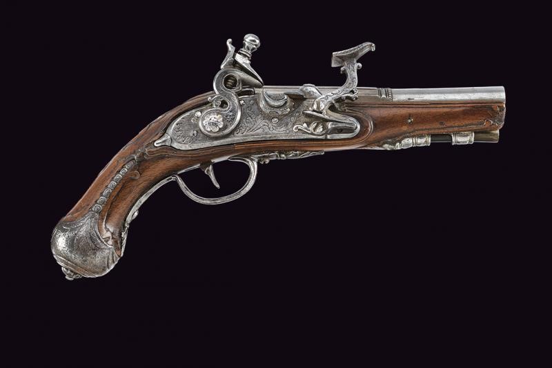 Pistola a pietra focaia da viaggio, Area Tosco-Emiliana, XVIII Secolo