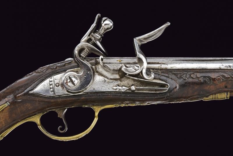 Pistola a pietra focaia da viaggio, Italia, XVIII Secolo
