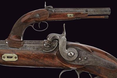 Lupotti, Rara pistola a luminello per mancini, Torino, Metà del XIX Secolo