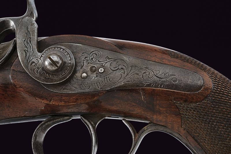 Lupotti, Rara pistola a luminello per mancini, Torino, Metà del XIX Secolo