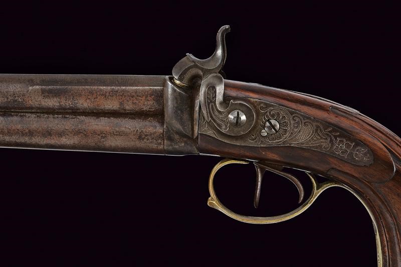 Pietro Beretta, Pistola a luminello a due canne sovrapposte, cal. 13 mm, metà XIX secolo