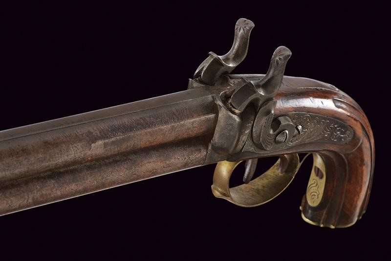 Pietro Beretta, Pistola a luminello a due canne sovrapposte, cal. 13 mm, metà XIX secolo