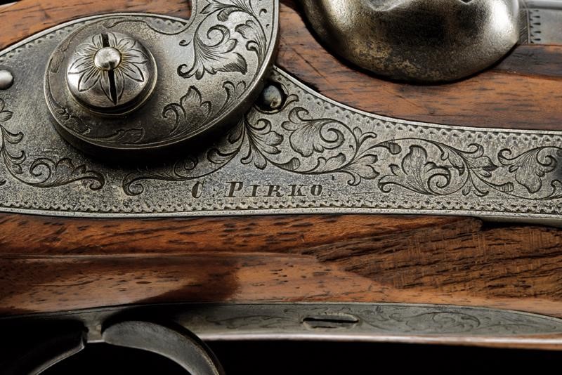Pirko, Pistola a luminello, tecnica Vienna, metà XIX secolo