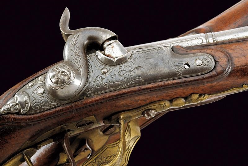 Pacini, Bel paio di pistole ridotte a luminello, Pistoia, Prima metà del XIX Secolo