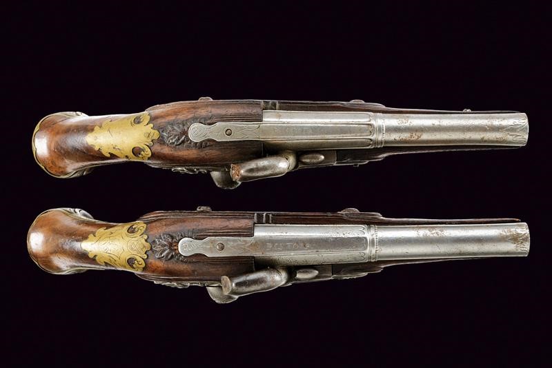 Pacini, Bel paio di pistole ridotte a luminello, Pistoia, Prima metà del XIX Secolo