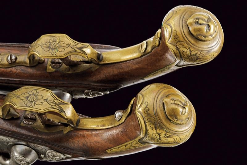 Pacini, Bel paio di pistole ridotte a luminello, Pistoia, Prima metà del XIX Secolo