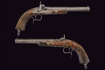 Pistole da tiro a luminello, Belgio, Metà del XIX Secolo