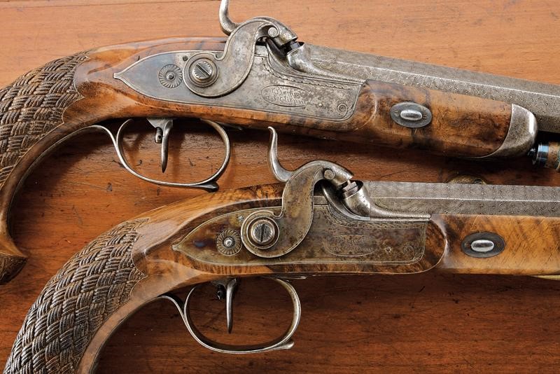 Roguet, Paio di pistole a luminello in cassetta