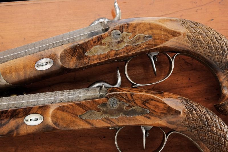 Roguet, Paio di pistole a luminello in cassetta