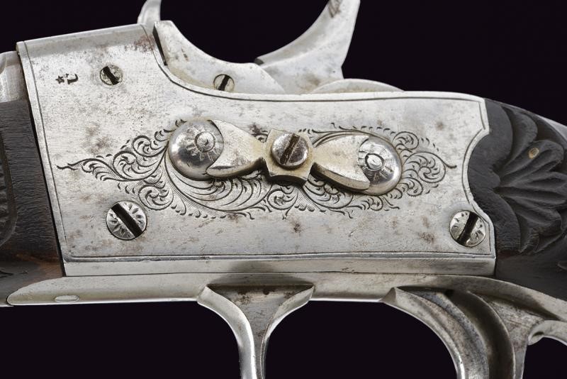 Pistola a retrocarica, sistema rolling block, Liegi, 1875-1889