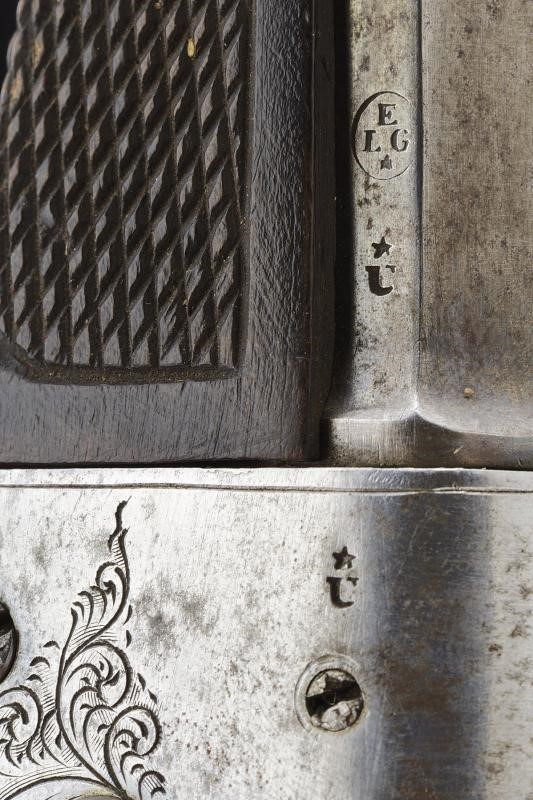 Pistola a retrocarica, sistema rolling block, Liegi, 1875-1889