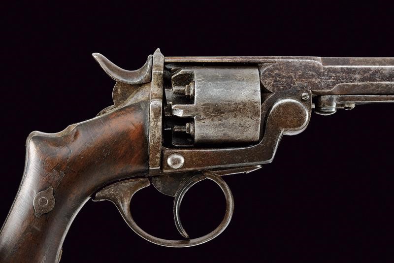 Revolver Loron a luminello, Belgio, metà XIX secolo, lunghezza 31 cm