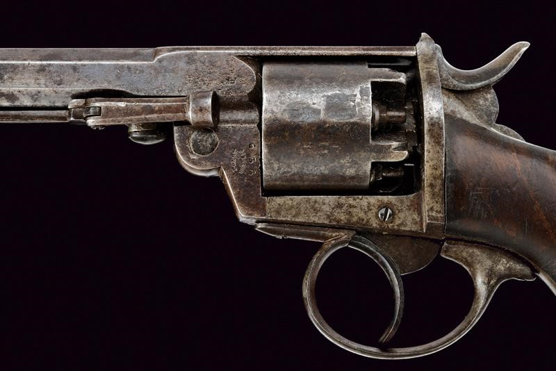 Revolver Loron a luminello, Belgio, metà XIX secolo, lunghezza 31 cm