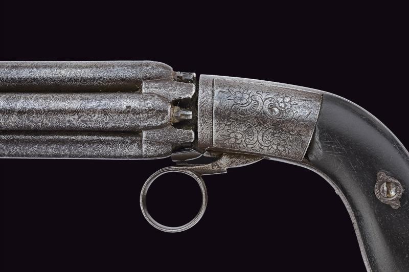 Mariette, Pepperbox a luminello a cinque canne, Francia, metà XIX secolo