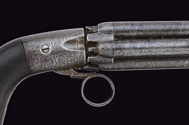 Mariette, Pepperbox a luminello a cinque canne, Francia, metà XIX secolo