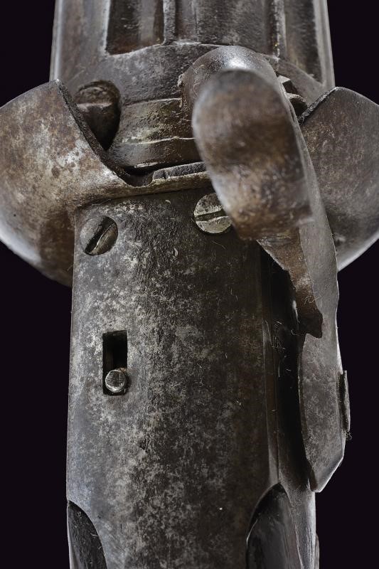Pepperbox a luminello a cinque canne, metà XIX secolo, Europa