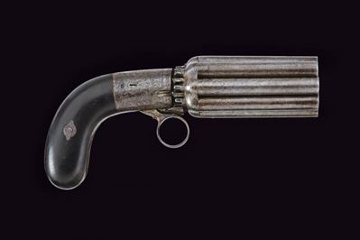 Mariette, Pepperbox a luminello a otto canne, Belgio, Metà XIX Secolo