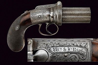 Elegante e Raro Pepperbox a Luminello di Rigby