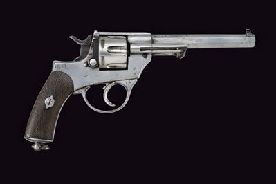 Revolver a percussione centrale Mod. 1874 Glisenti, calcio in legno, calibro 10 mm