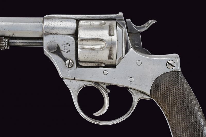Revolver a percussione centrale Mod. 1874 Glisenti, calcio in legno, calibro 10 mm
