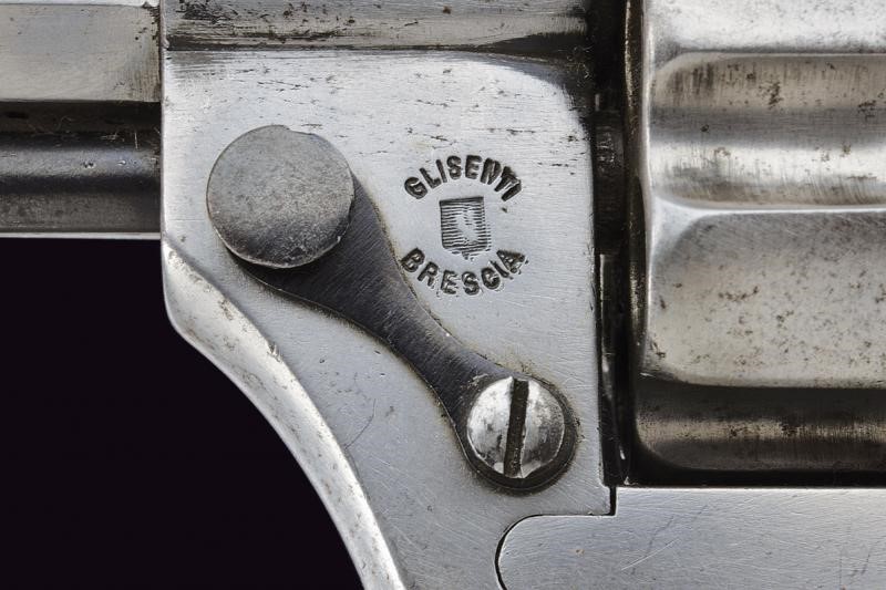 Revolver a percussione centrale Mod. 1874 Glisenti, calcio in legno, calibro 10 mm