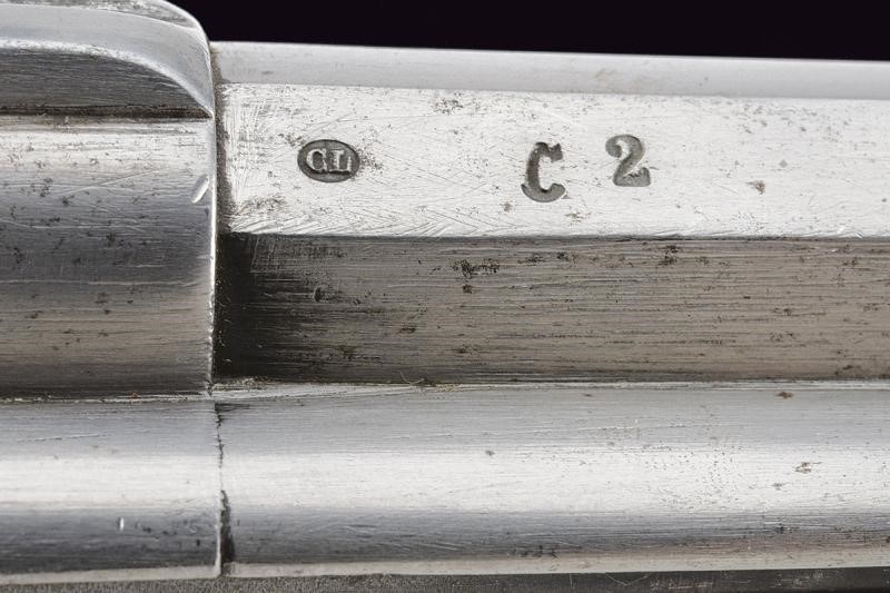 Revolver a percussione centrale Mod. 1874 Glisenti, calcio in legno, calibro 10 mm