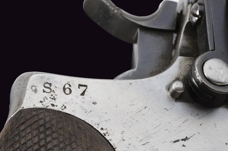 Revolver a percussione centrale Mod. 1874 Glisenti, calcio in legno, calibro 10 mm