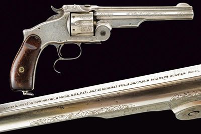 S&W, Model 3 Russian Third Model revolver, calibro .44, circa 1880