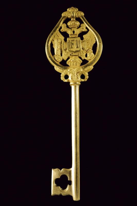 Chiave da Ciambellano con monogramma dell'Imperatore Francesco I (1804 - 1835)