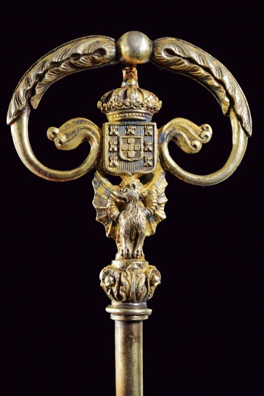 Chiave da Ciambellano, Portogallo, XIX Secolo con monogramma "P. V."
