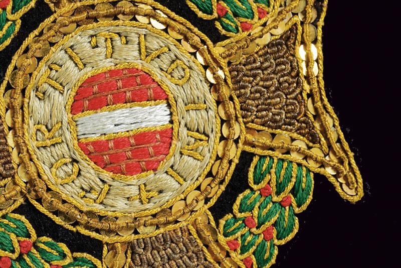 Ordine militare di Maria Teresa, placca in policromia con canutiglia e paillettes