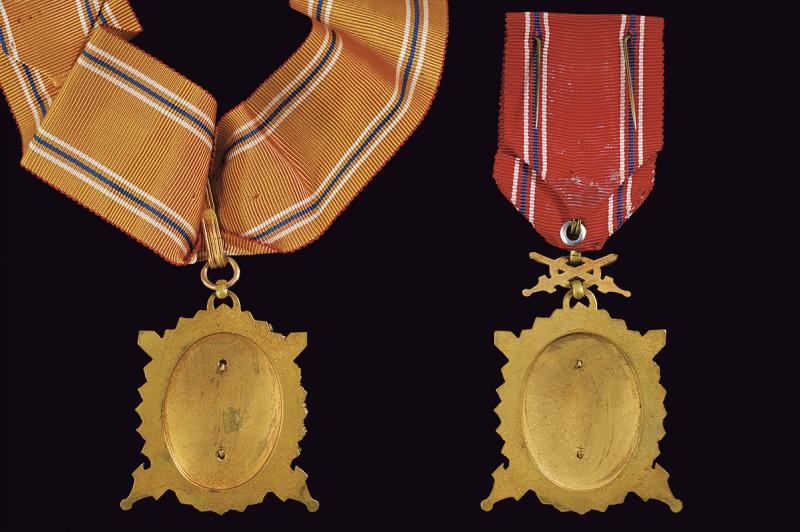 Ordine di Carlo IV, Croce di commendatore e decorazione da ufficiale, Cecoslovacchia, 1945 circa