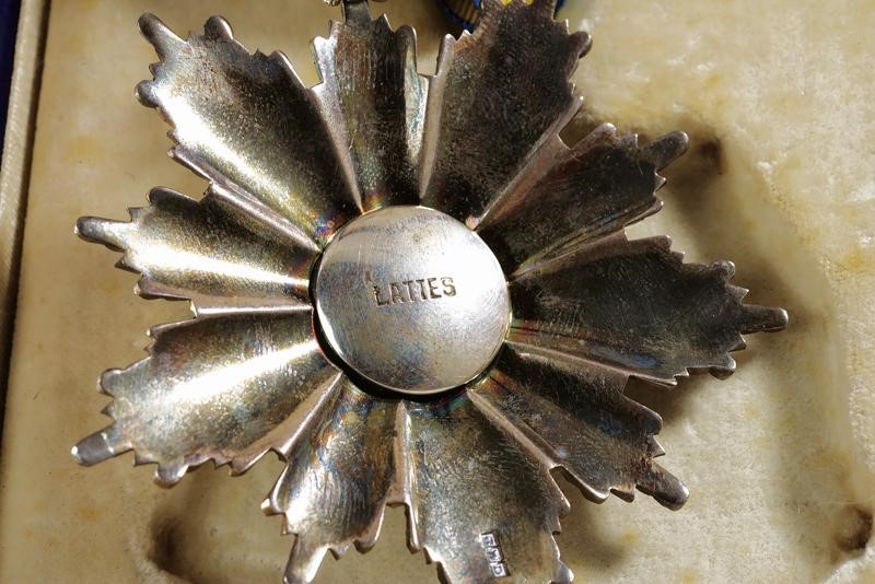Pendente da commendatore Lattes, Ordine del Nilo, argento smaltato e parzialmente dorato, 1930/40