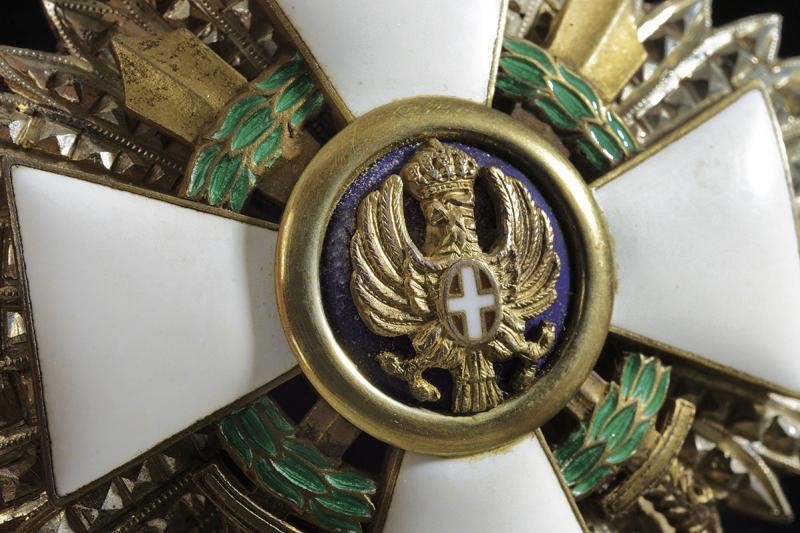 Ordine civile e militare dell'Aquila romana, stella da grand'ufficiale con spade, argento, 1942-1...
