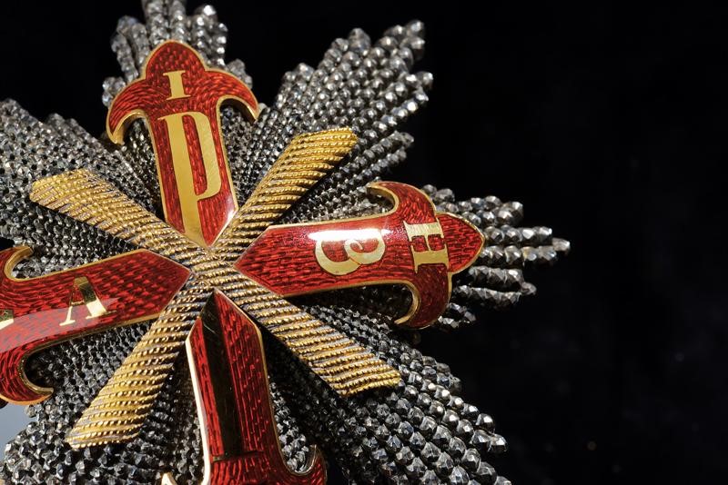Ordine Costantiniano di San Giorgio, Placca di Gran Croce in argento e smalti, 1815 - 1847
